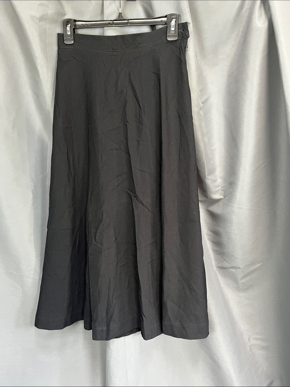 Liz Claiborne Black A-Line Maxi Skirt with panels